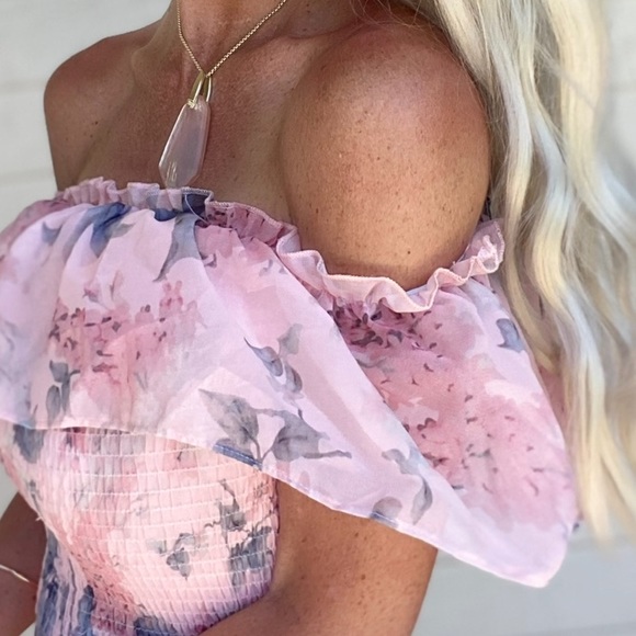 CUSTOM NWT Unique Pink Floral Summer Spring Mini Dress Small Flowy Bodycon - Picture 11 of 15